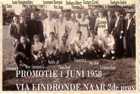Elftal dat de eerste promotie afdwong.